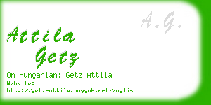 attila getz business card